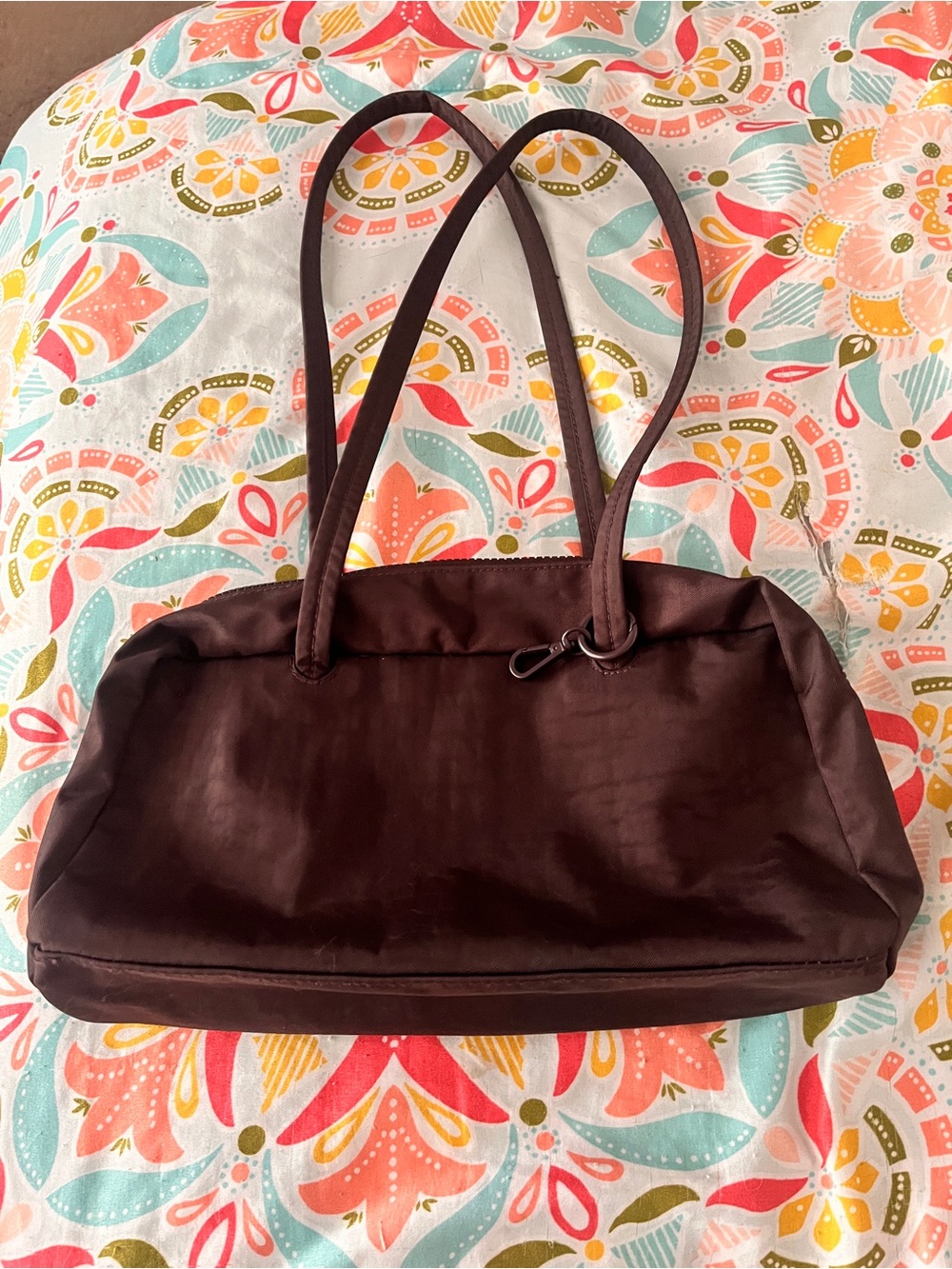 BAGGU Chocolate Plum Regular size Bowler Bag - Picture 4 of 10